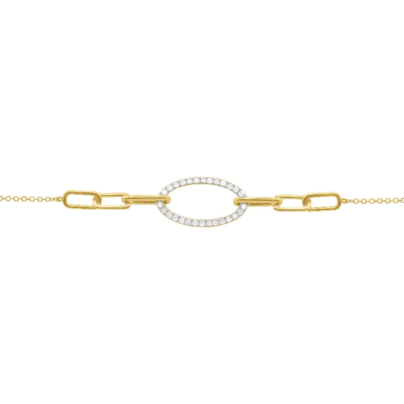 14K GOLD DIAMOND OVAL CALLIE BRACELET