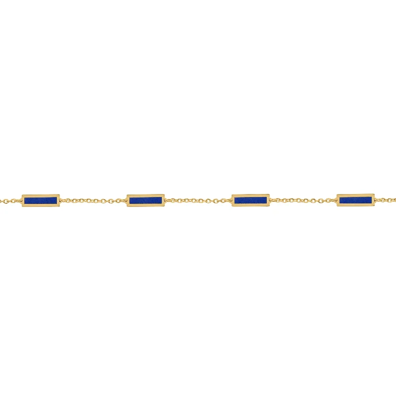 14K GOLD LAPIS ANNA BRACELET