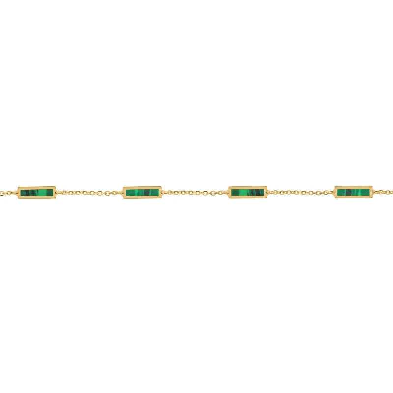 14K GOLD MALACHITE ANNA BRACELET