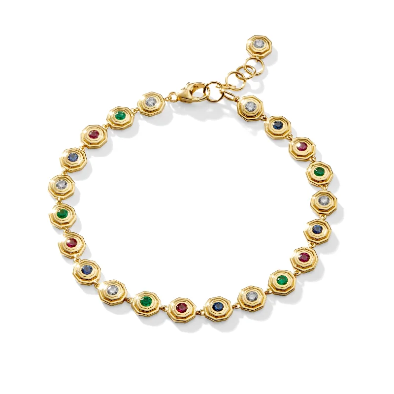 Multi Gem Geometrix Bracelet