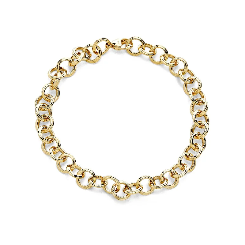 18K Chunky Gold Link Bracelet