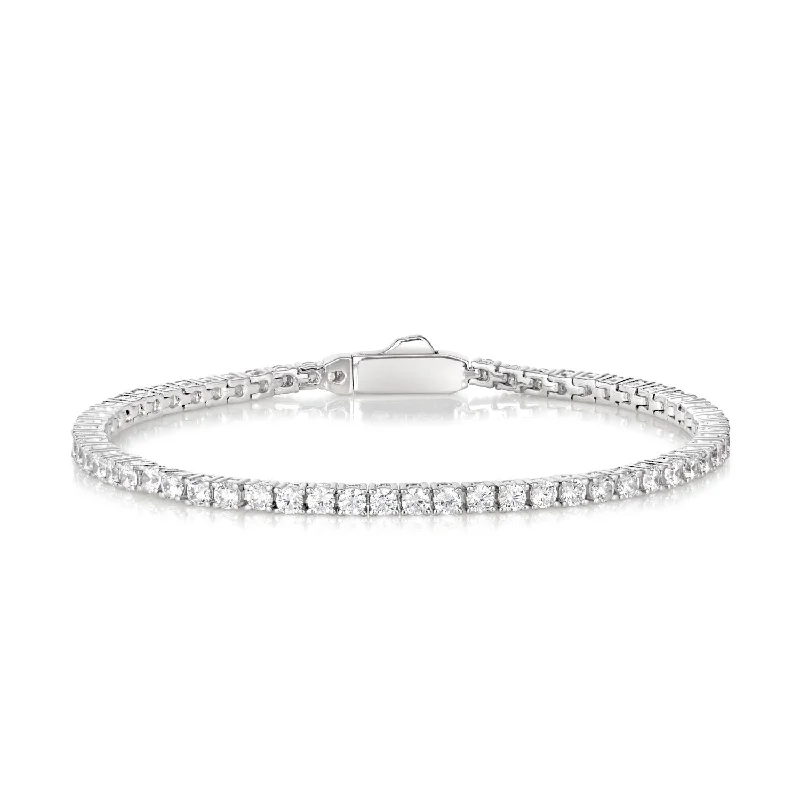 3 Carat Straight Line Tennis Bracelet