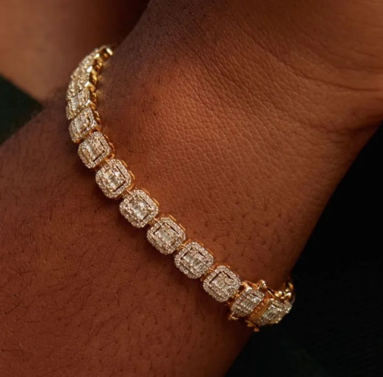 Baguette Diamond Tennis Bracelet in 18K Gold