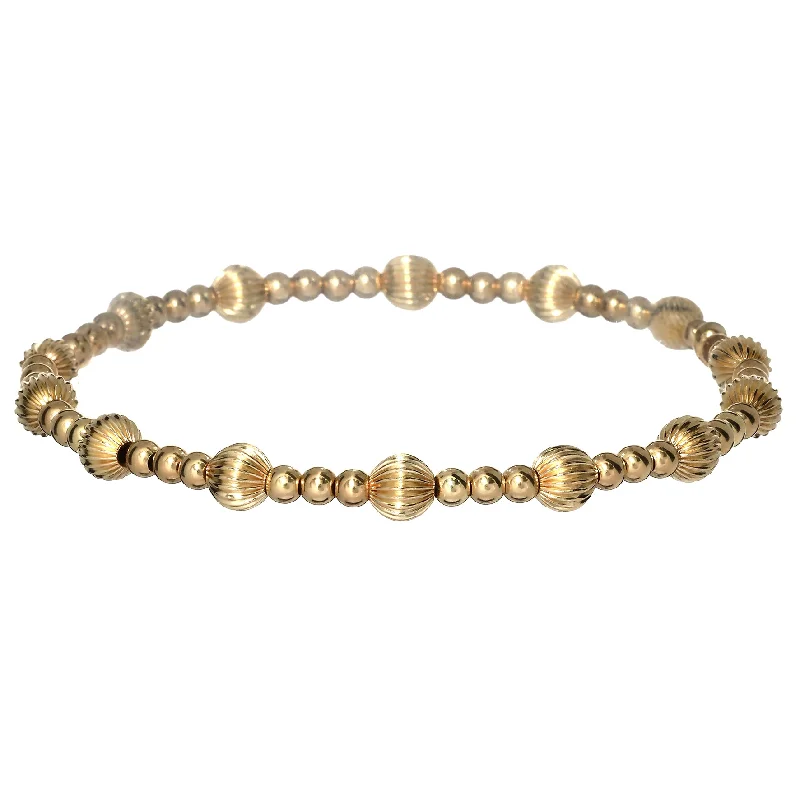 "LONDON" 14k gold-filled beaded bracelet