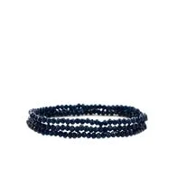 Crystal Beaded Stretch Bracelet Navy