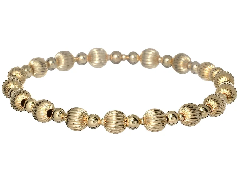 "ROSE" 14k gold-filled beaded bracelet