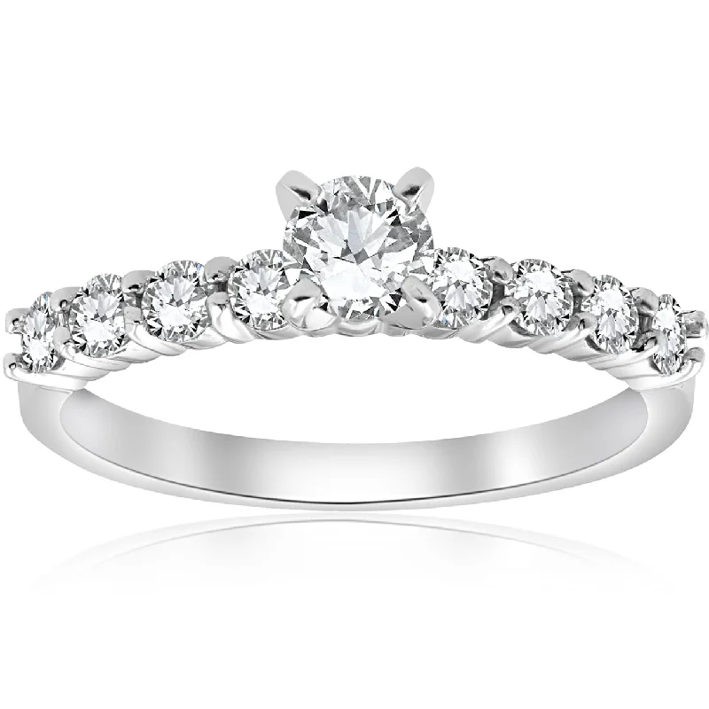 1 1/2 Ct Diamond Engagement Ring White Gold