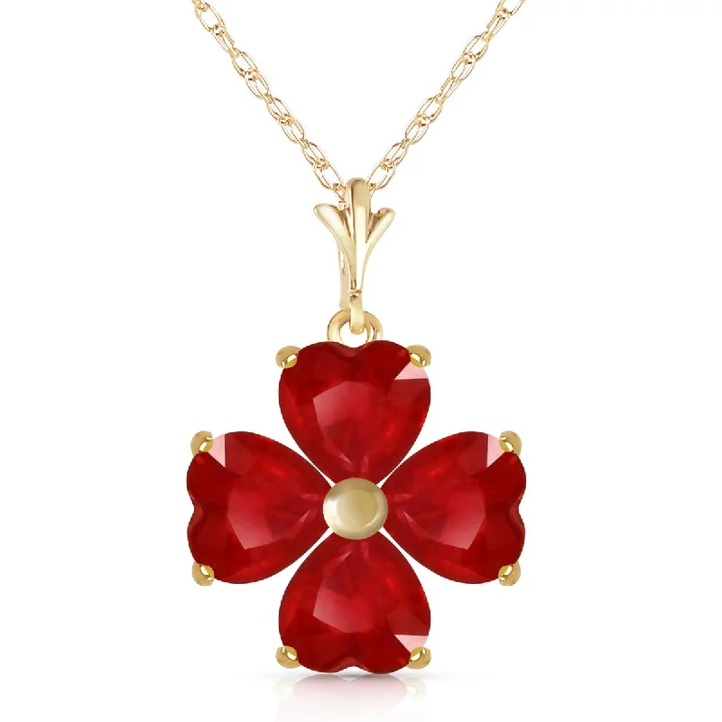 3.6 Carat 14K Solid Yellow Gold Consolation Ruby Necklace