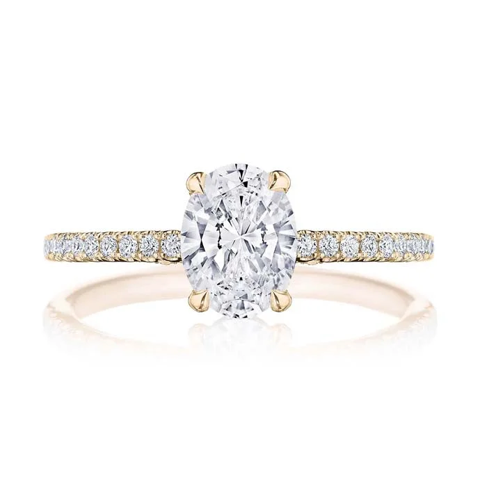 Tacori "Simply Tacori" Oval Engagement Ring Semi-Mounting in 18K Rose Gold