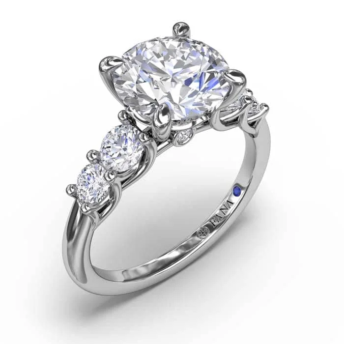 Fana 5-Stone Engagement Ring Semi-Mounting in 14K White Gold