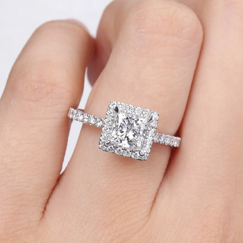 Created Forever 1 1/2ct TDW Marquise-Cut Lab-Grown Diamond Engagement Ring 14k White Gold