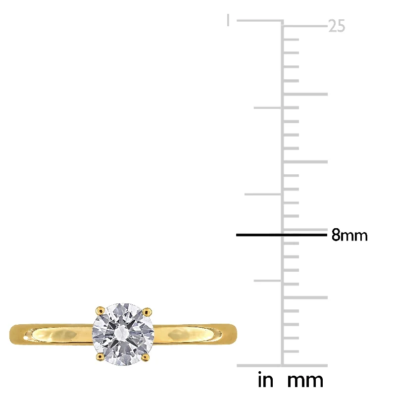 Created Forever 1/2ct TW Lab-Grown Diamond Solitaire Engagement Ring in 14k Yellow Gold