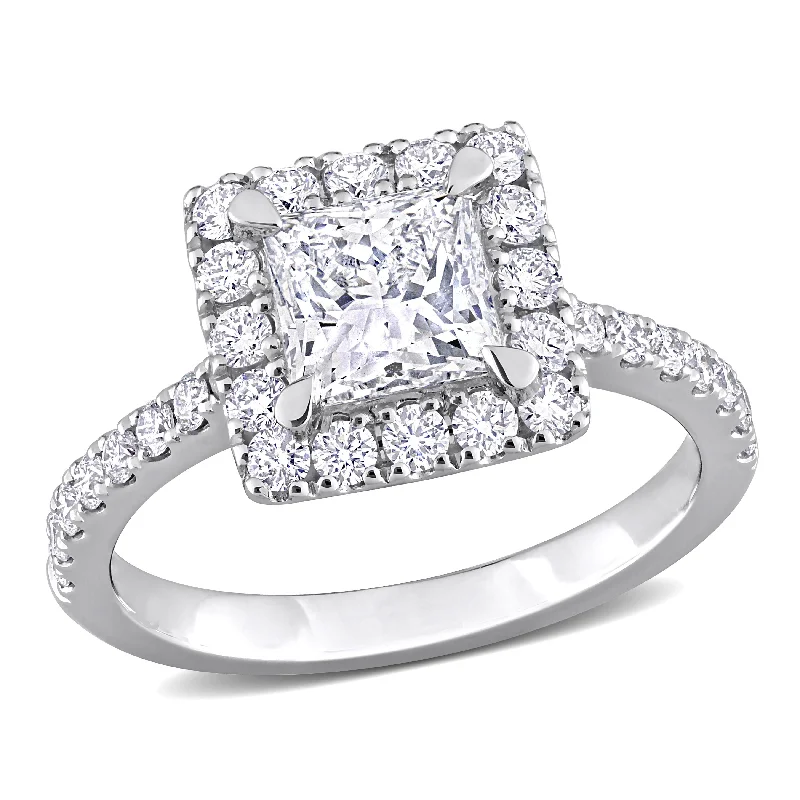 Created Forever 3 1/4ct TDW Lab-Grown Diamond Engagement Ring 14k White Gold