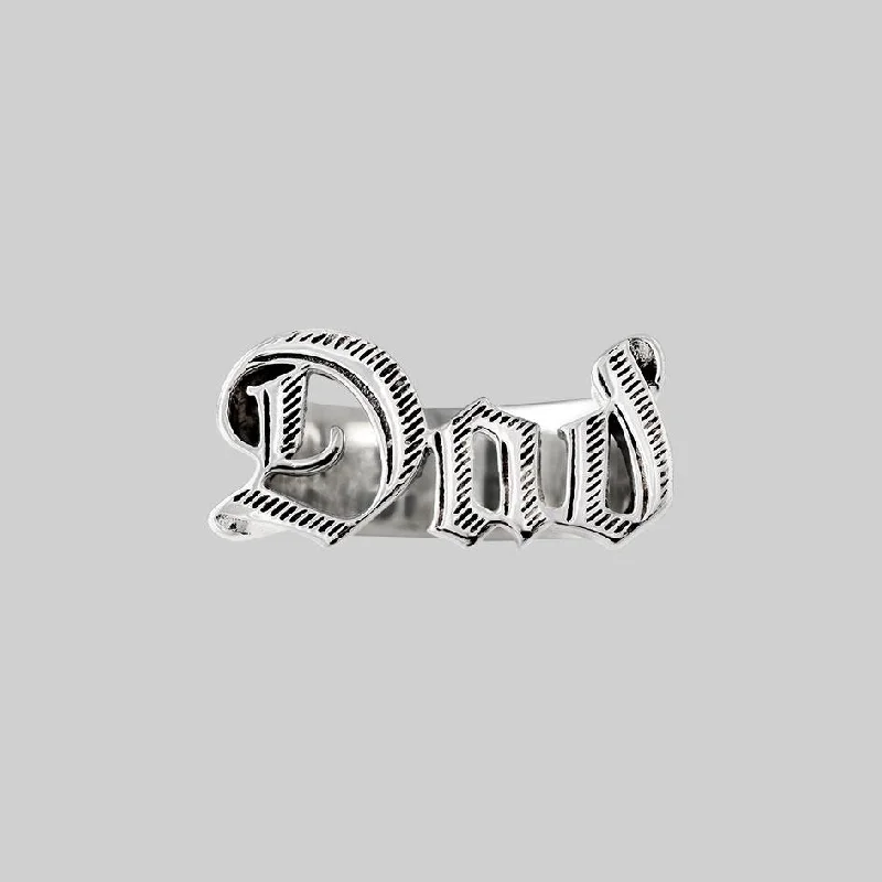 Dad Word Ring - Silver