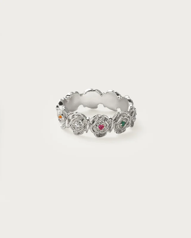 Daisy Rose Ring in Silver