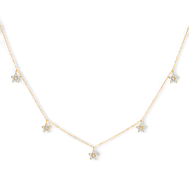 Diamond Flower Necklace