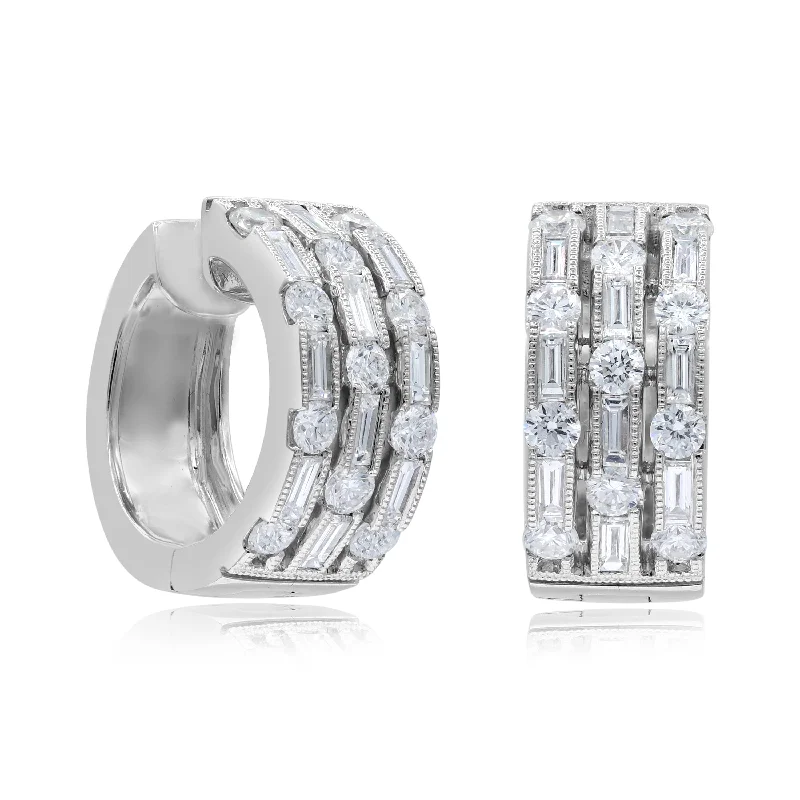 1.88ct Diamond Stud Earrings set in 18KT White Gold / E7032F