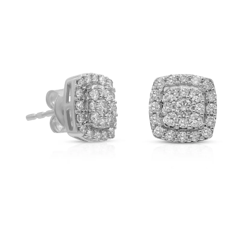 0.78ct Diamond Earrings set in 14KT White Gold / EP03902A