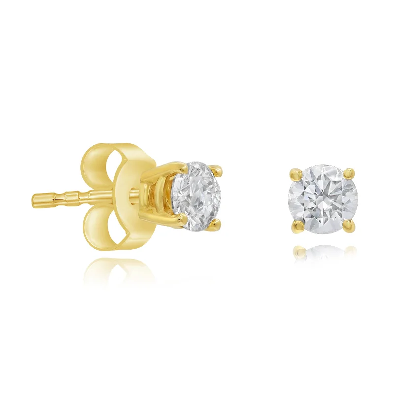 0.34ct Diamond Earrings set in 14KT Yellow Gold / ERST167