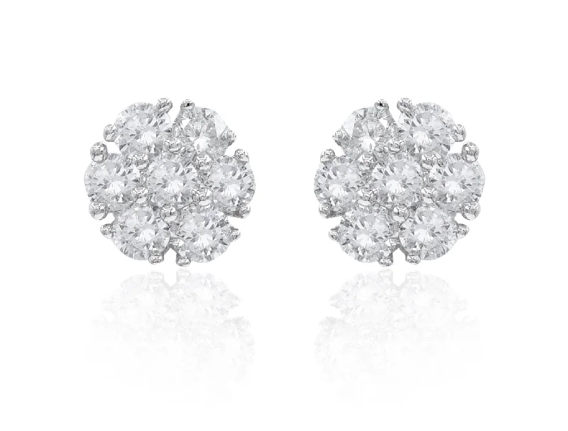 0.73ct Diamond Earrings set in 14KT White Gold / FER4066A4