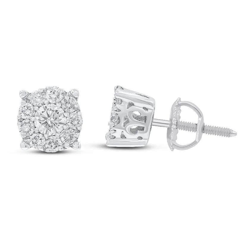 0.98ct Diamond Earrings set in 14KT White Gold / FER5116G