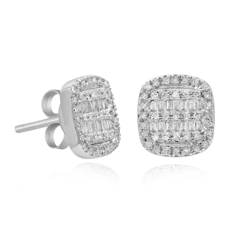 0.35ct Diamond Earrings set in 14KT White Gold / FOERB9471B5