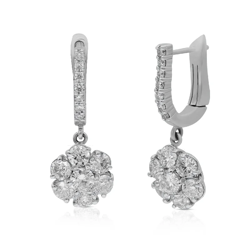 1.57ct Diamond Earrings set in 14KT White Gold / MJ3059-3.0E