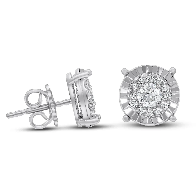 0.59ct Diamond Earrings set in 14KT White Gold / SC12A