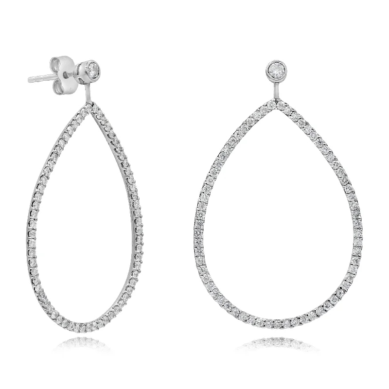 1.26ct Diamond Earrings set in 14KT White Gold / MJ2048