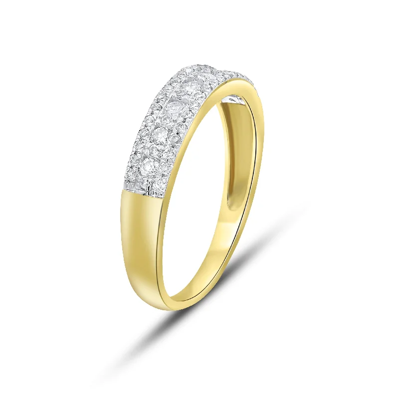 0.37ct Diamond Ring set in 14KT Yellow Gold / JBBD40193