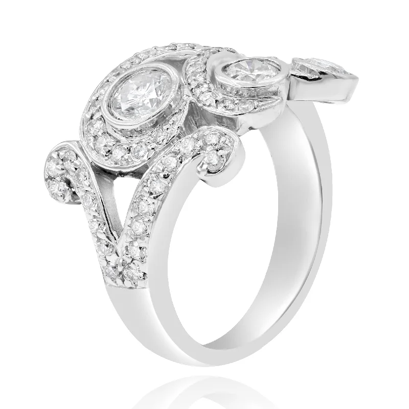 1.12ct Diamond Ring set in 14KT White Gold / MB2963