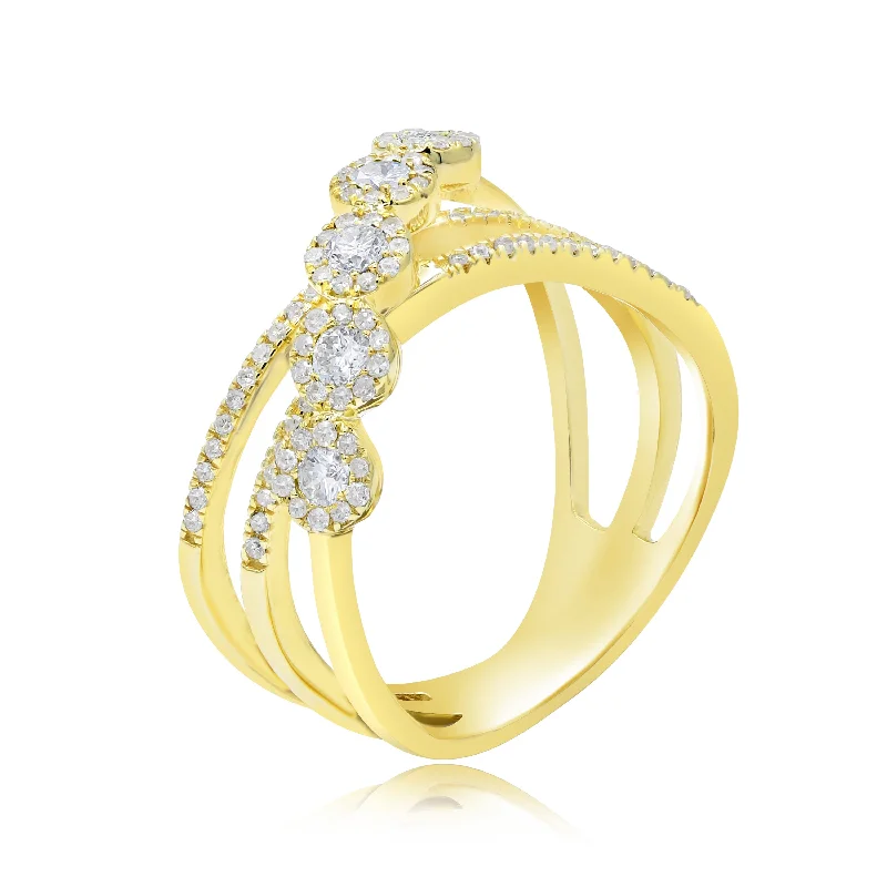 0.48ct Diamond Ring set in 14KT Yellow Gold / PCR156372B1