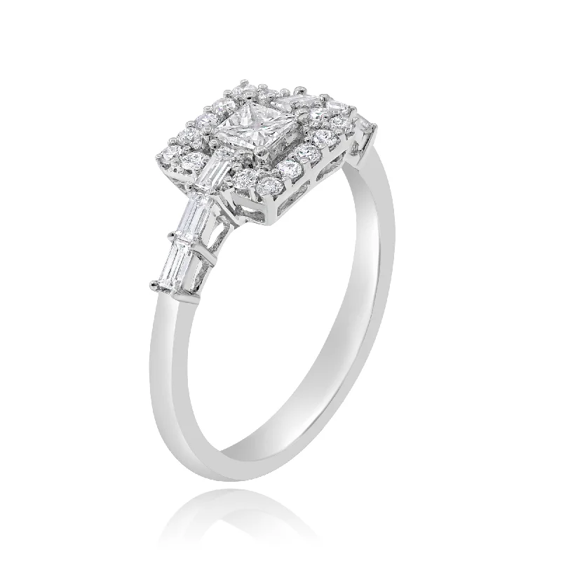 0.80ct Diamond Ring set in 18KT White Gold / R02192