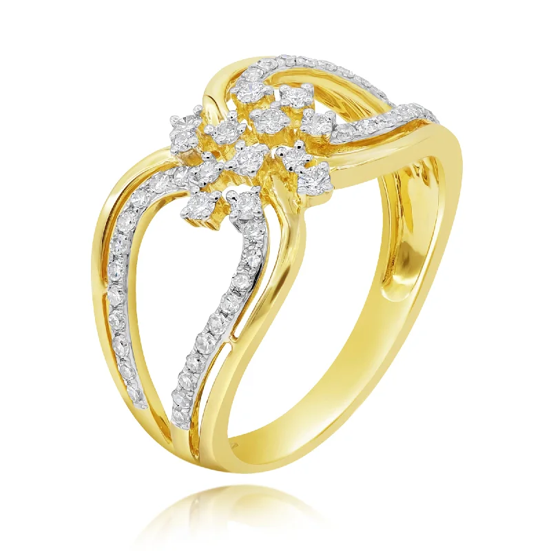 0.41ct Diamond Ring set in 14KT Yellow Gold / R14081A