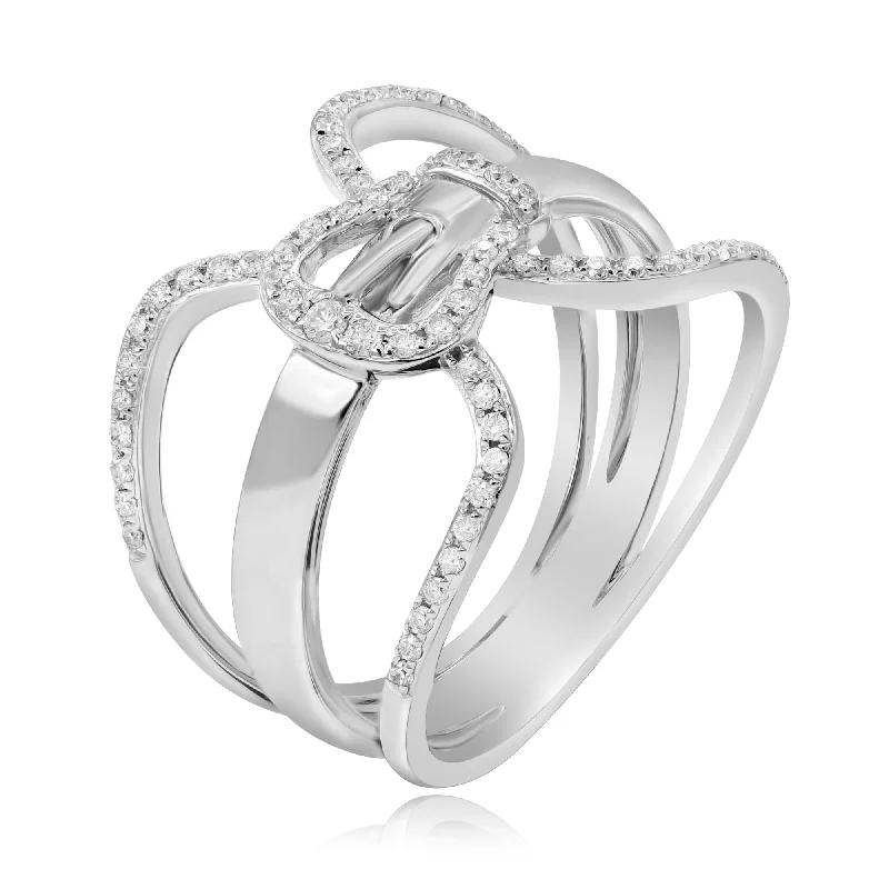 0.27ct Diamond Ring set in 14KT White Gold / R16017