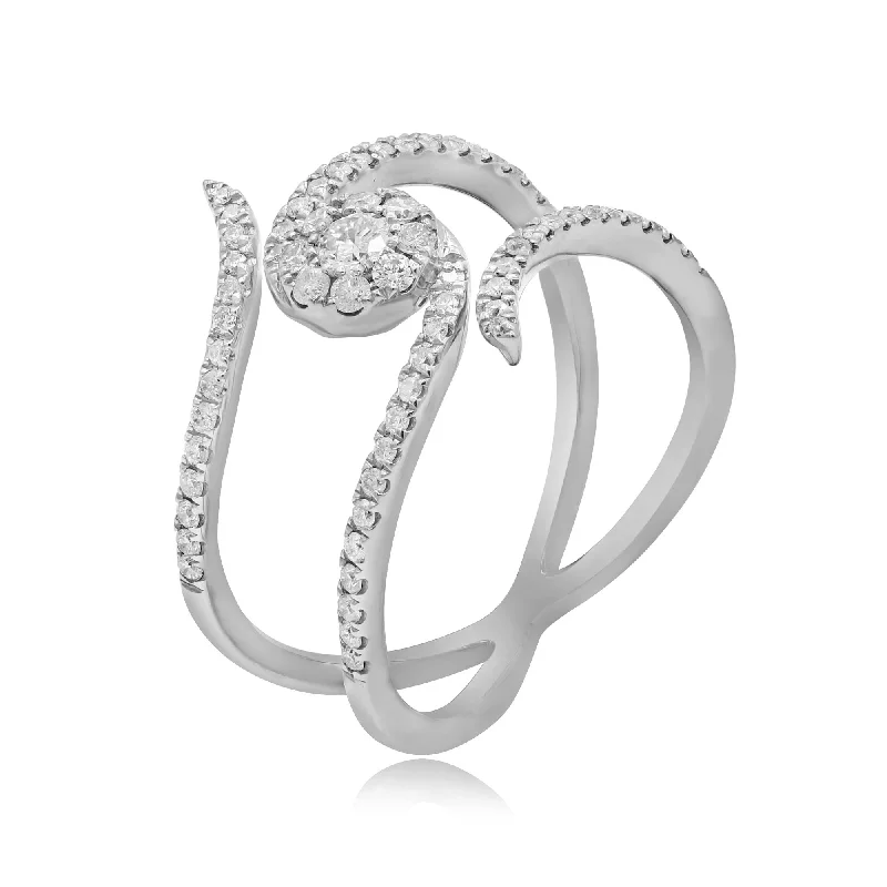 0.55ct Diamond Ring set in 14KT White Gold / R22935