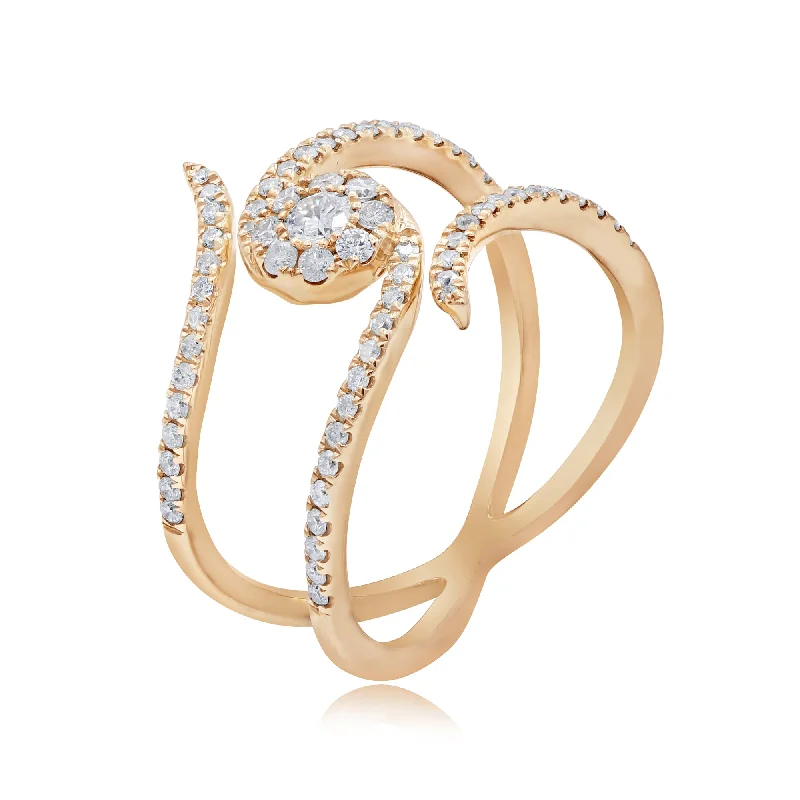 0.54ct Diamond Ring set in 14KT Rose Gold / R22935A