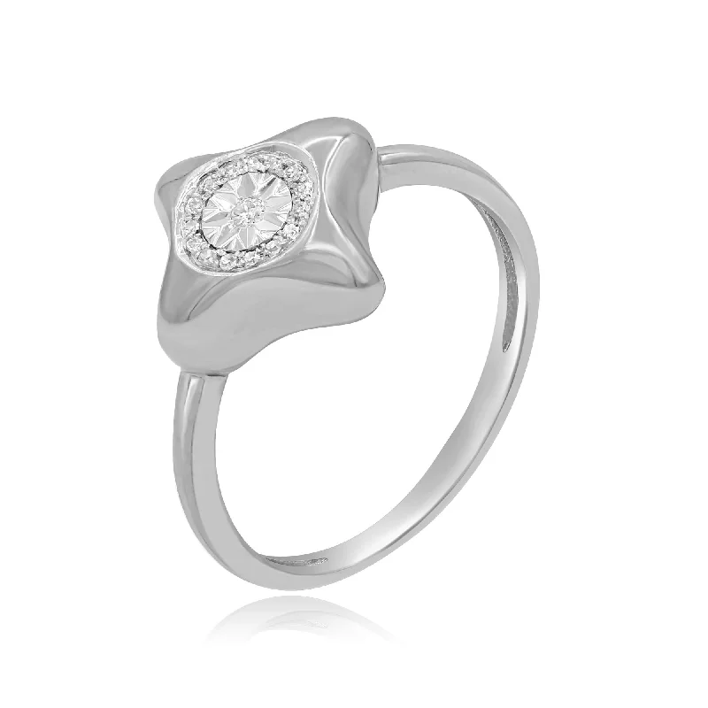 0.05ct Diamond Ring set in 14KT White Gold / R48323