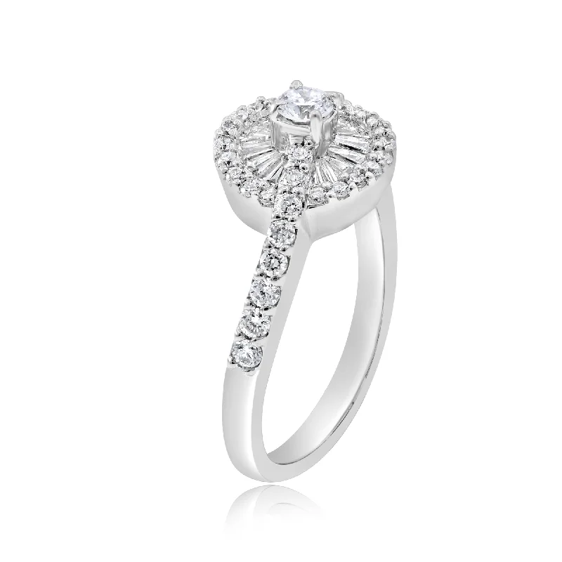 0.88ct Diamond Ring set in 18KT White Gold / R5968D