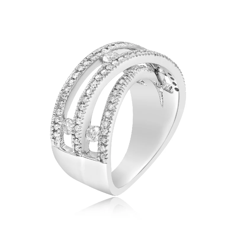 0.75ct Diamond Ring set in 18KT White Gold / R6285