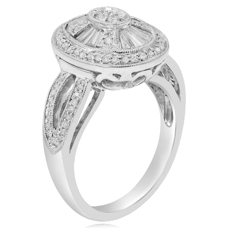 0.73ct Diamond Ring set in 14KT White Gold / R7878