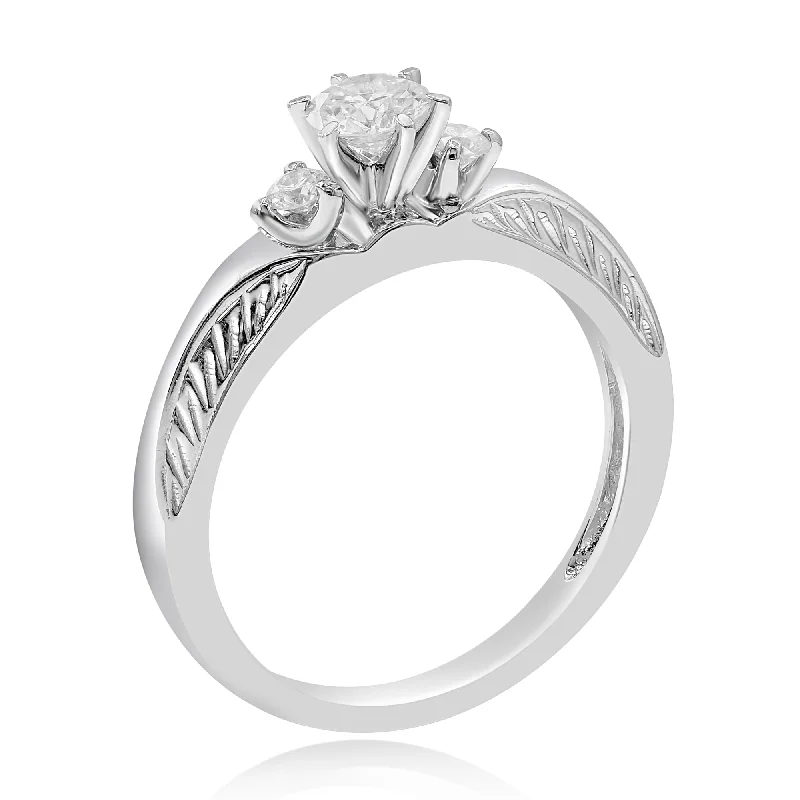 0.49ct Diamond Ring set in 14KT White Gold / R8435E