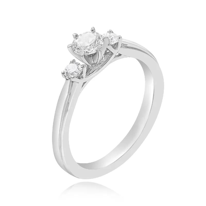 0.56ct Diamond Ring set in 14KT White Gold / R8471C