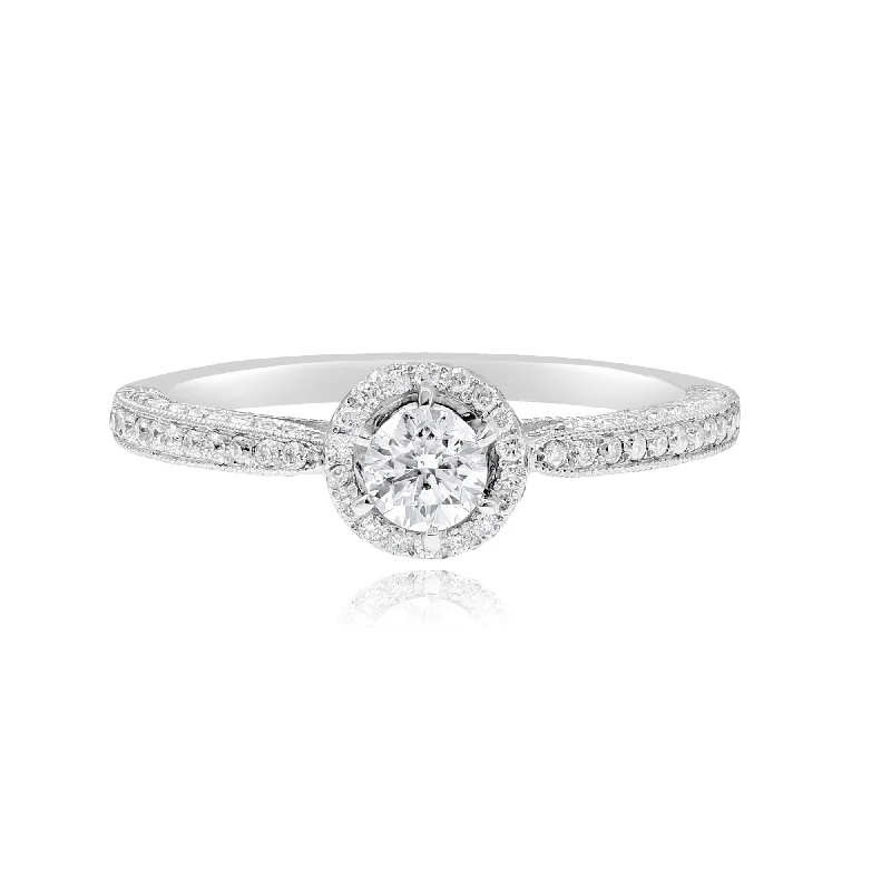 0.74ct Diamond Ring set in 14KT White Gold / R9234W1