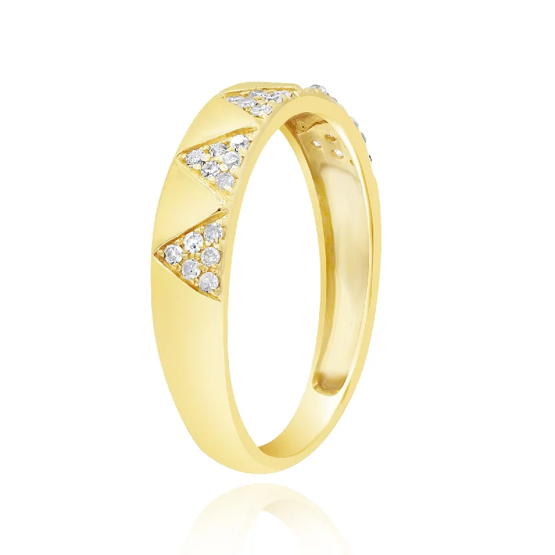 0.15ct Diamond Ring set in 14KT Yellow Gold / RA23817A