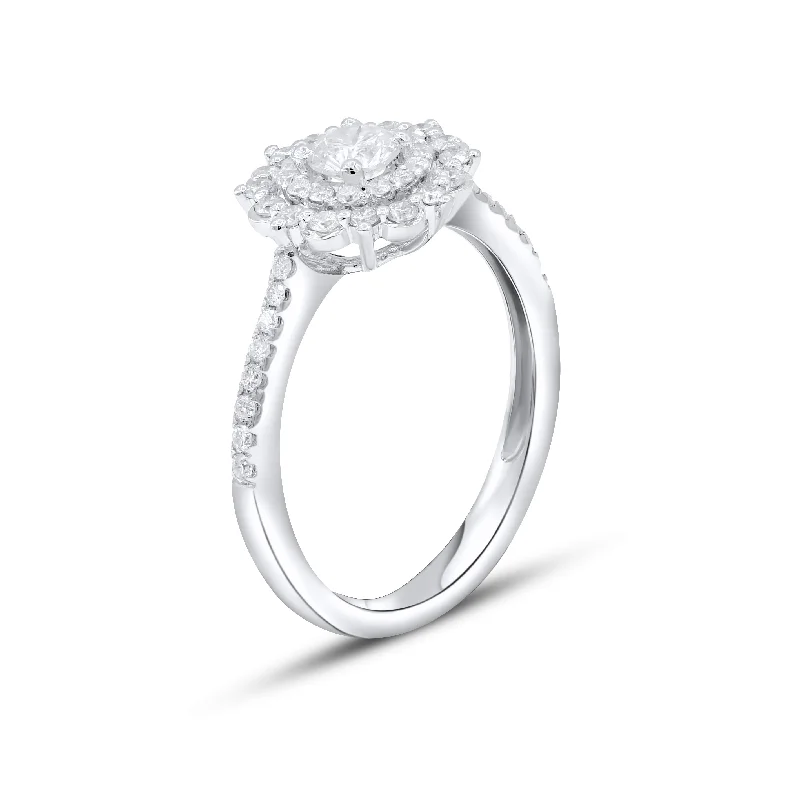 0.75ct Diamond Ring set in 14KT White Gold / RG196