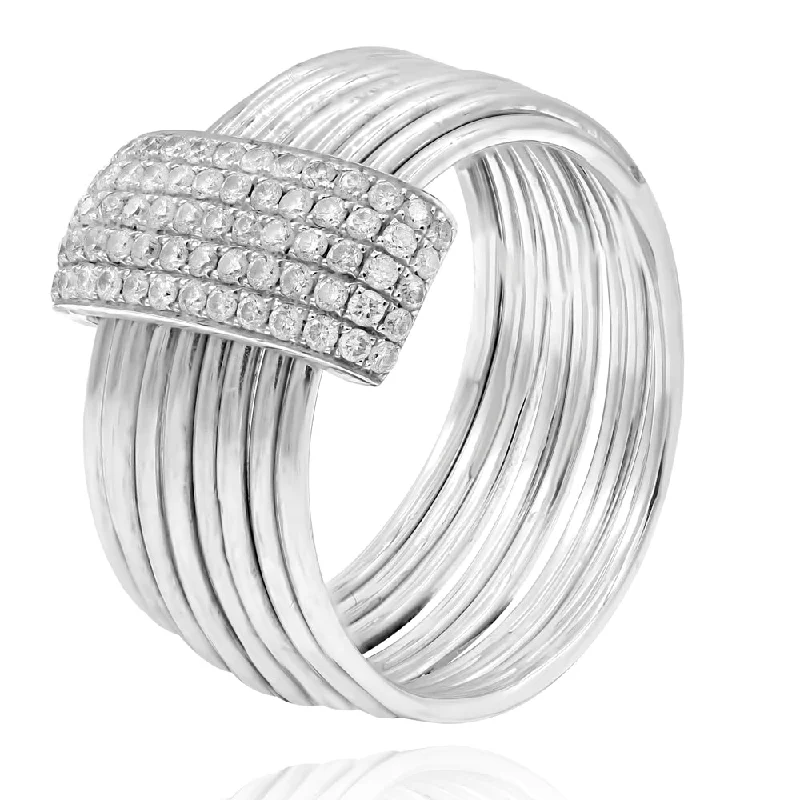 0.58ct Diamond Ring set in 14KT White Gold  / RG650K