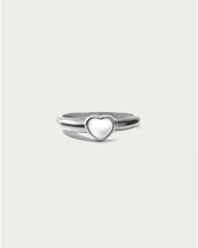 Silver Devon Heart Ring