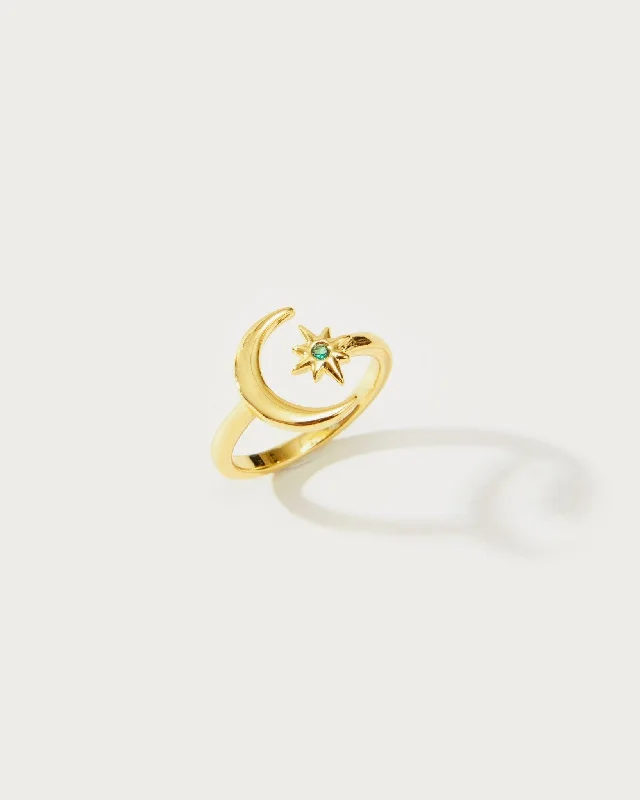 Star & Moon Ring