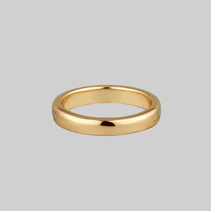 United Hearts Death Only Parts Posie Ring - Gold